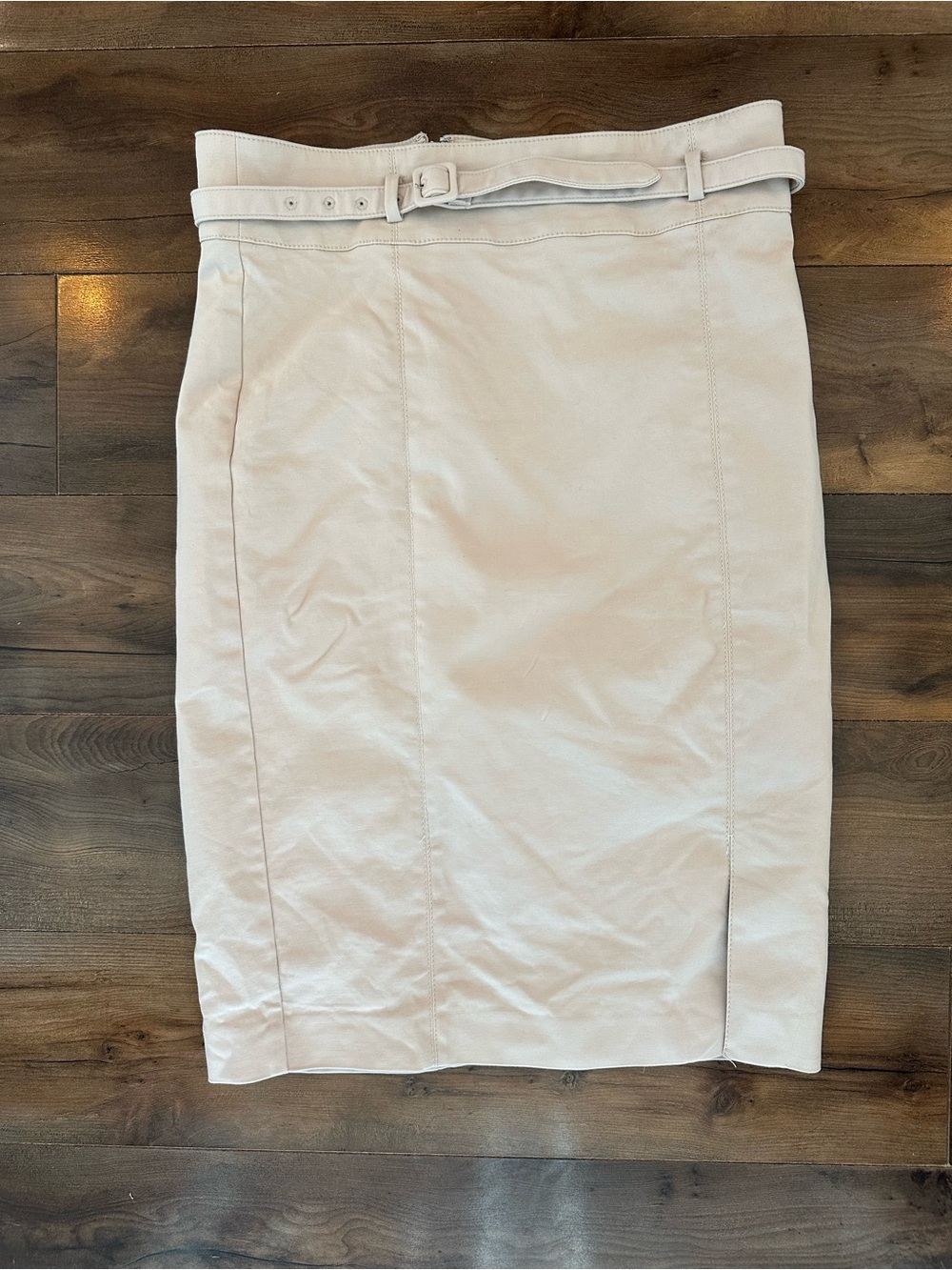 Ann Taylor Belted Pencil Skirt Size 6 Khaki Career Office Classic